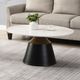 ACME Furniture Jaramillo White Natural Coffee Table with Black Base-1