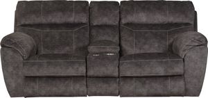 iAmerica Canyon Smoke Power Headrest Power Lay Flat Reclining Console Loveseat w/Storage & Cupholders