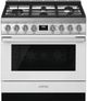 Smeg Portofino Aesthetic 36" White Freestanding Natural Gas Range-0