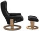 Stressless® by Ekornes® Customizable Wing Large Manual Recliner and Ottoman with Classic Base-2