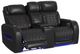 Elements International Prime Time P3 Jet Black Power Reclining Loveseat with LED-5