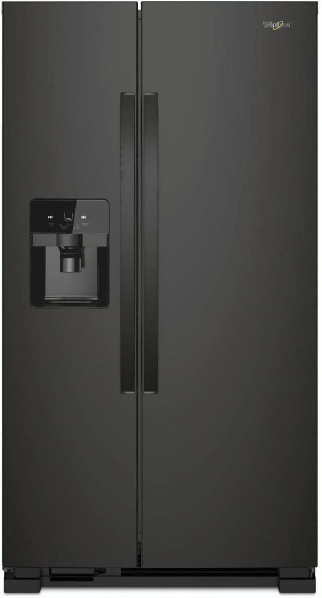 Whirlpool® 33" 21 Cu. Ft. Black Side-by-Side Refrigerator-0