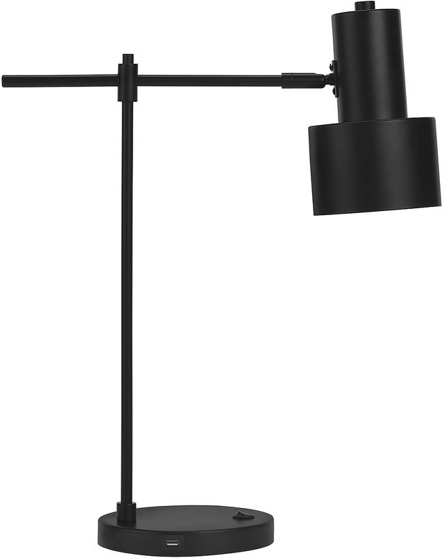 Monarch Specialties Inc. 21"H Black Metal Table Lamp-0