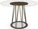 Amisco Customizable Calypso Flat Edge Glass Top Round Dining Table -2