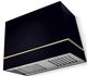 La Cornue CornuFé Loge 44" Matte Black Wall Mounted Range Hood with Polished Brass Trim-0