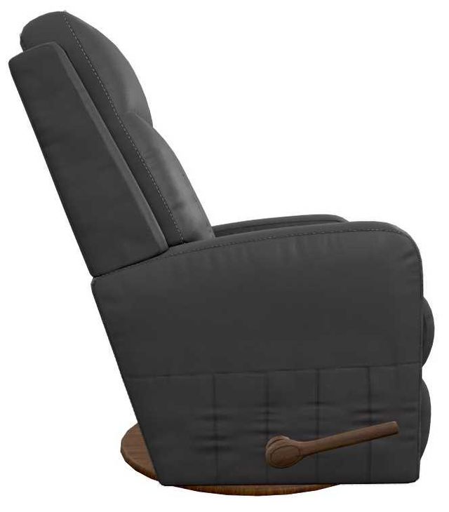 La-Z-Boy® Finley Onyx Leather Manual Swivel Gliding Recliner-3