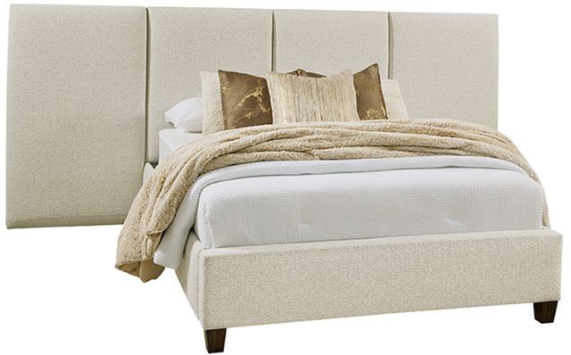Artisan & Post by Vaughan-Bassett Joinery Labradoodle/Natural Oak King Upholstered Wall Panel Bed-0