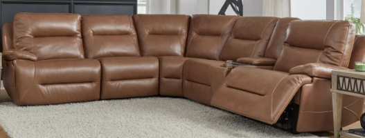 liberty　0206 Liberty Furniture Cooper 6-Piece Camel Leather Power