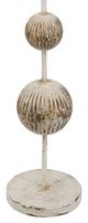 A & B Home White Oversized Iron Candle Holder with Spherical Accents-1