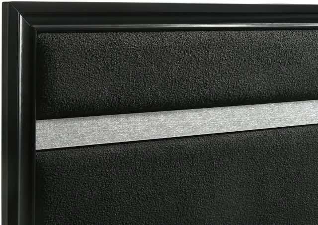 Coaster® Miranda Black Upholstered California King Panel Bed -3