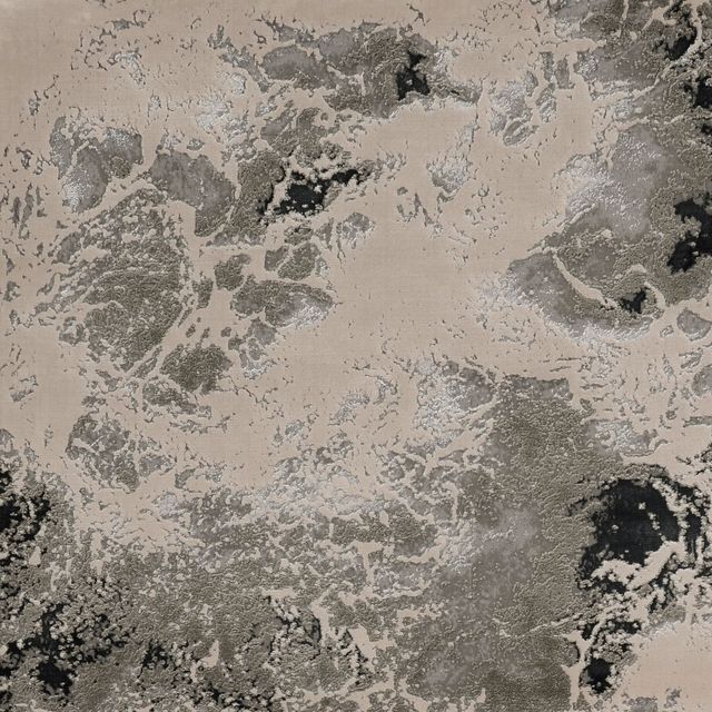 KAS Rugs Luna 7120 Silver Nightscape 5'x8' Area Rug-1