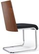 VIG Furniture Morgan 2-Piece Black/Chrome/Walnut Modern Dining Chair Set-2