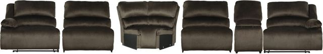 Signature Design by Ashley® Clonmel 6-Piece Chocolate Reclining Sectional with Armless Chairs-1