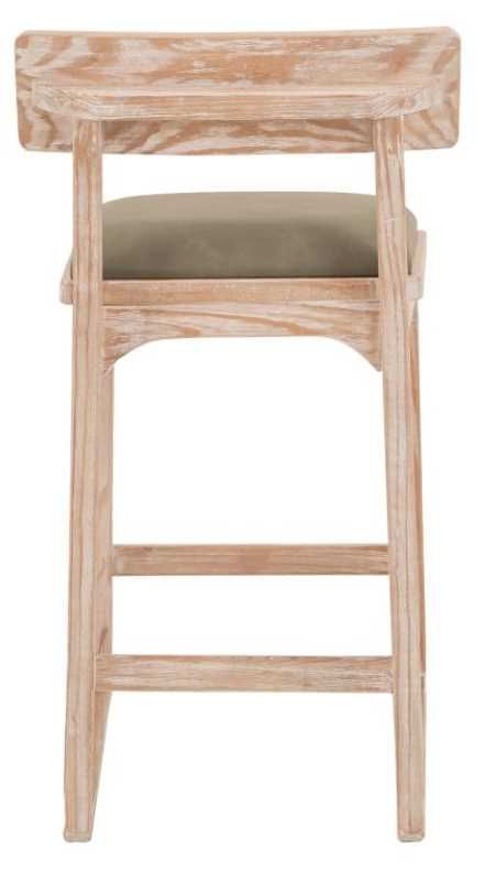 International Furniture Direct Balam Gray/Stained White Upholstered Barstool-3