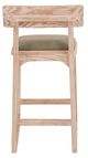 International Furniture Direct Balam Gray/Stained White Upholstered Barstool-3