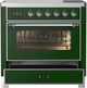Ilve® Majestic III 36" Emerald Green Pro Style Induction Range with Triple Glass Door and Chrome Trim-3