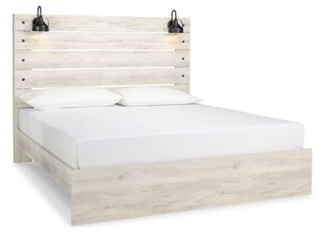 Signature Design by Ashley® Cambeck 6-Piece Whitewash White King Panel Bed Set-1