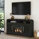 Elements International Ridgemont Black Fireplace Cabinet-5