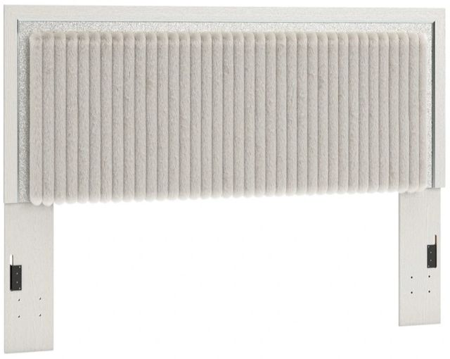 Signature Design by Ashley® Birmonton White King Upholstered Panel Headboard-0