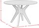 Elements International Santa Barbara 5-Piece Dark Gray/Walnut Dining Set-2