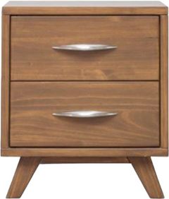 Mako Wood Furniture Brandon Brown 2-Drawer Nightstand