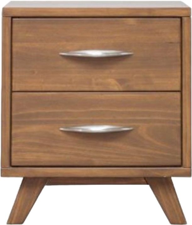 Mako Wood Furniture Brandon Brown 2-Drawer Nightstand-0