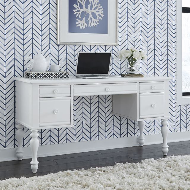 Liberty Furniture Summer House I Oyster White Vanity Desk-6