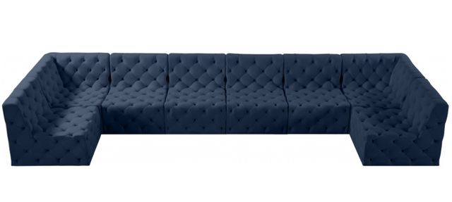 Meridian Furniture Tuft 8-Piece Navy Modular Sectional Set-1