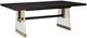 Century® Cadence Mocha Top Rectangular Dining Table with Clear Base-0