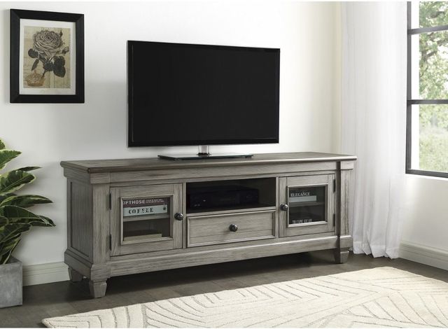 Mazin Furniture Granby Antique Gray TV Stand-2