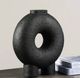 Renwil® Ezra Glazed Textured Matte Black Vase-4