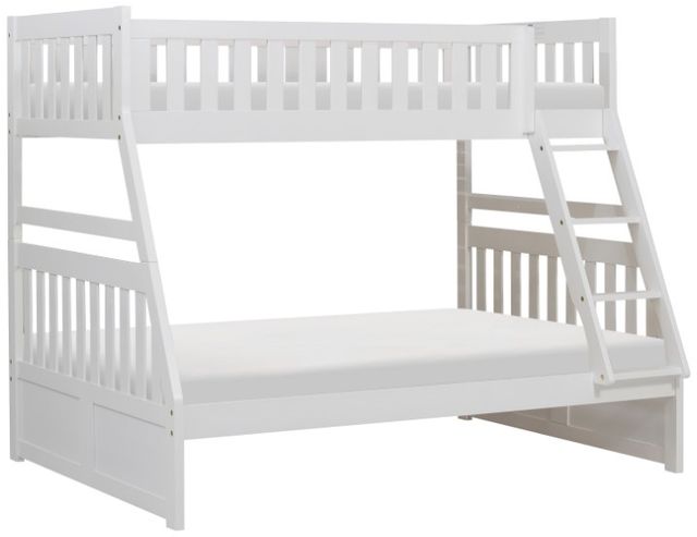 Homelegance® Galen White Twin/Full Bunk Bed-0