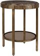 Uttermost® Cusano Antique Brass Round Marble Accent Table-0
