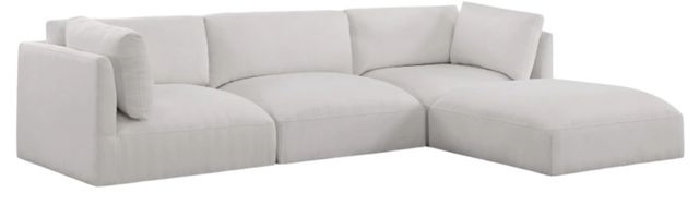 Meridian Furniture Ease 4-Piece Cream Right-Arm Facing Sectional-0
