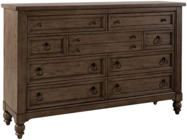 Liberty Furniture Americana Farmhouse 3-Piece Beige/Dusty Taupe King Sleigh Bedroom Set-4