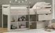 Donco Kids Columbia Rustic Light Gray Youth Twin Low Loft Bed-1