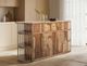 International Furniture Direct Balam Stained Brown Kitchen Island-1