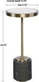 Uttermost® Laurier Glass Top Drink Table with Gray Base-3