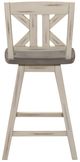 Homelegance® Amsonia Distressed Gray/White Sand Swivel Counter Chair with X-Back-3