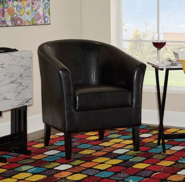 Linon Simon Black Club Chair-1