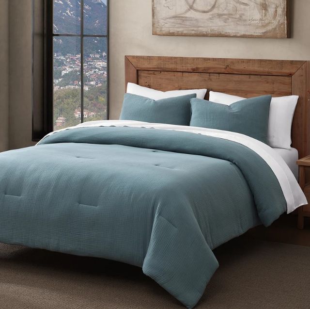 HiEnd Accents 3-Piece Storm Blue King Bedding Bundle-1