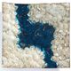 Giftcraft Blue/Gold/White Textured Glass Decorative Plate-0