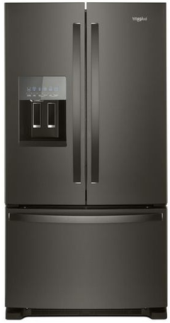 Whirlpool® 36 in. 24.7 Cu. Ft. Fingerprint Resistant Black Stainless French Door Refrigerator