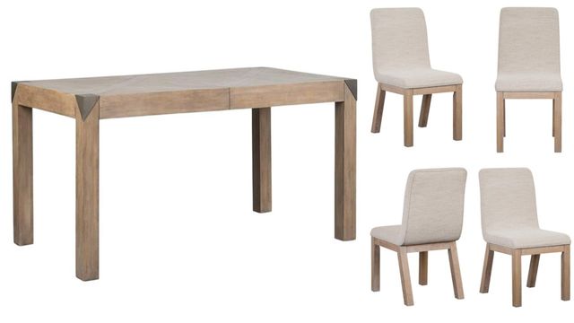 Magnussen Home® Ainsley 5-Piece Cerused Khaki Dining Table Set-0