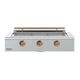 Caliber™ Rockwell Social 48" 3-Burner Stainless Steel Built-In Liquid Propane Grill with Gold Hardware-0