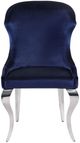 Coaster® Cheyanne 2-Piece Ink Blue/Polished Chrome Upholstered Dining Side Chair Set-1