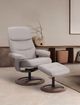 BenchMaster Furniture Avery Mushroom Manual Recliner with Ottoman-2