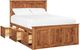 Archbold Furniture Customizable Shaker Queen Panel Bed with 3-Drawer Storage Pedestal-0