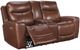 Signature Design by Ashley® Momentum Moves Mahogany Power Reclining Loveseat with Console and Adjustable Headrest-3