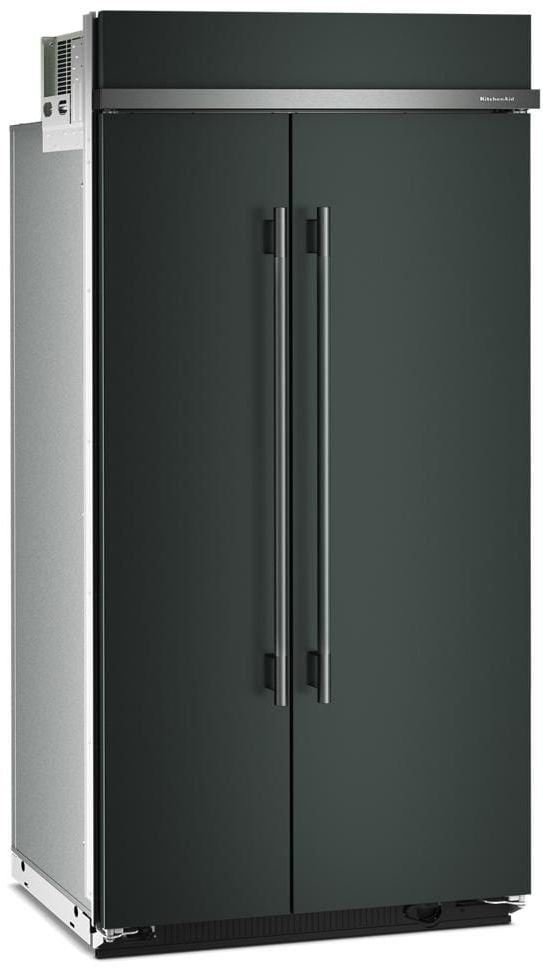 KitchenAid® 42" 25.5 Cu. Ft. Juniper Built In Side-by-Side Refrigerator with Platinum Interior-1